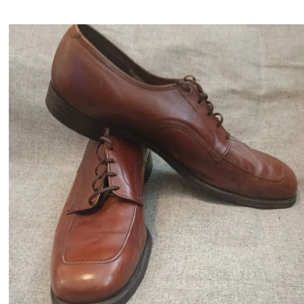 Vintage Men's Foot So Port Supreme #4147  Brown Leather Oxfords Size 14 AA